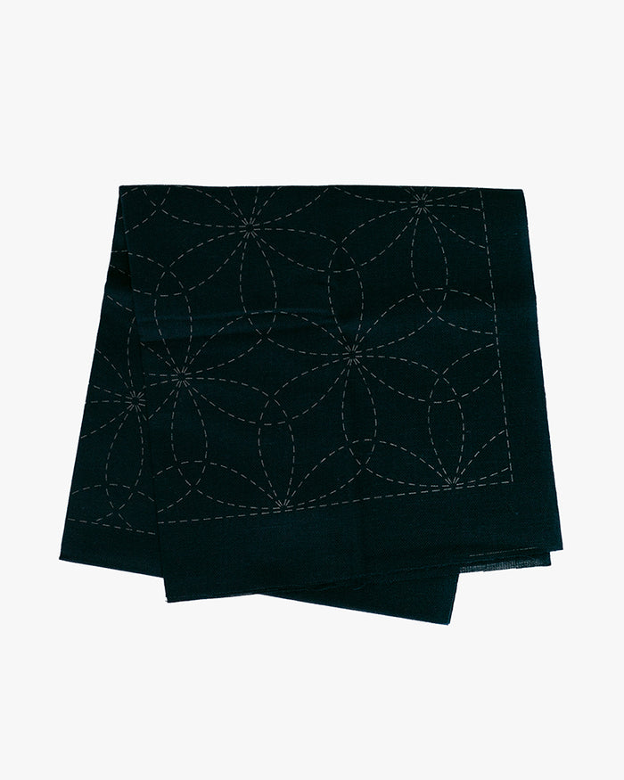 Hana-Fukin Sashiko Sampler, Hanazashi, Navy