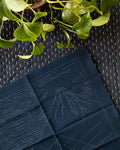 Hana-Fukin Sashiko Sampler, Hokusai "Thirty-six Views of Mount Fuji" Fine Breezy Day, Navy