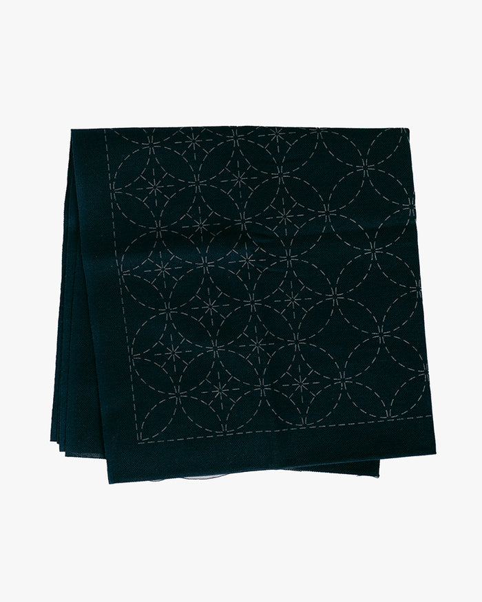 Hana-Fukin Sashiko Sampler, Kakinohana Small, Navy