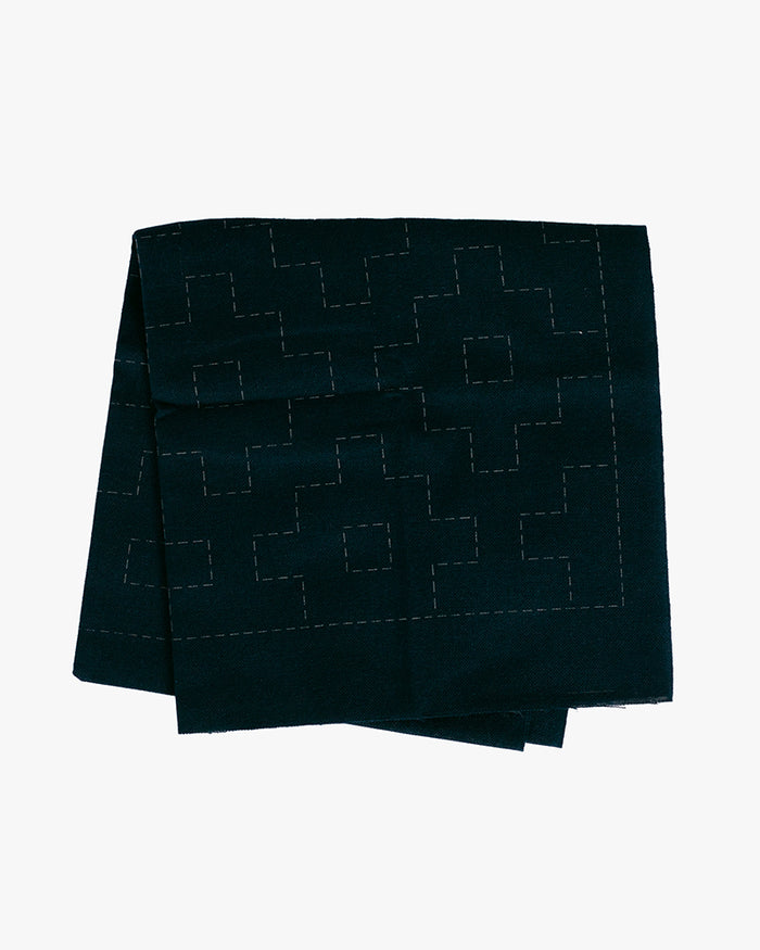 Hana-Fukin Sashiko Sampler, Mutsute-tsunagi, Navy