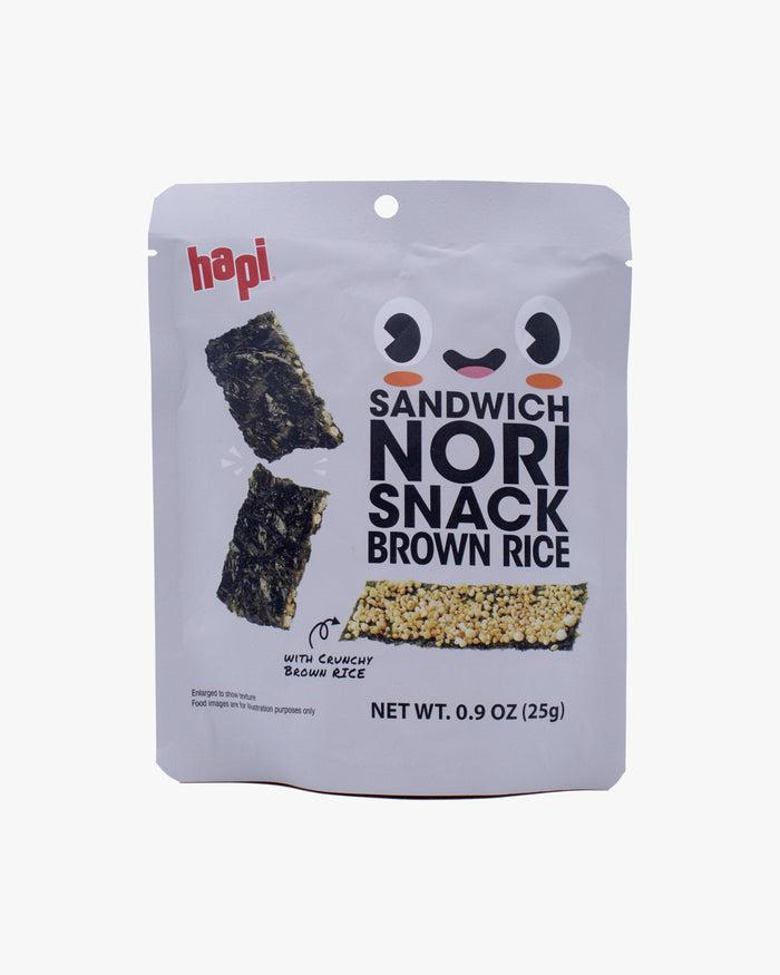 Hapi, Sandwich Nori Snack, Brown Rice