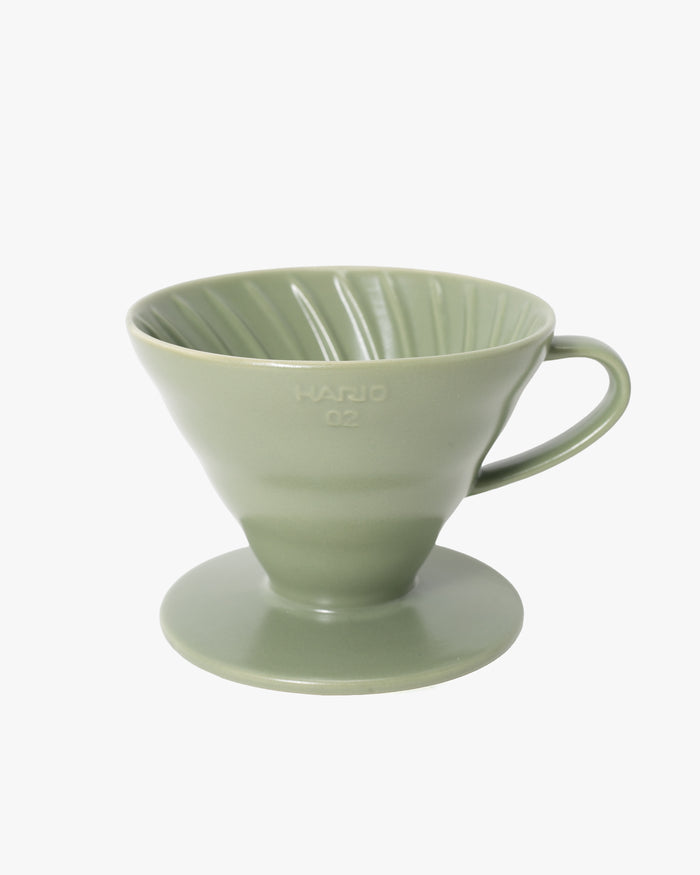 Hario, V60 Ceramic Coffee Dripper, 02 Oil Green