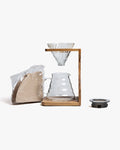 Hario, V60 Olive Wood Pour Over Stand Set, Coffee Dripper