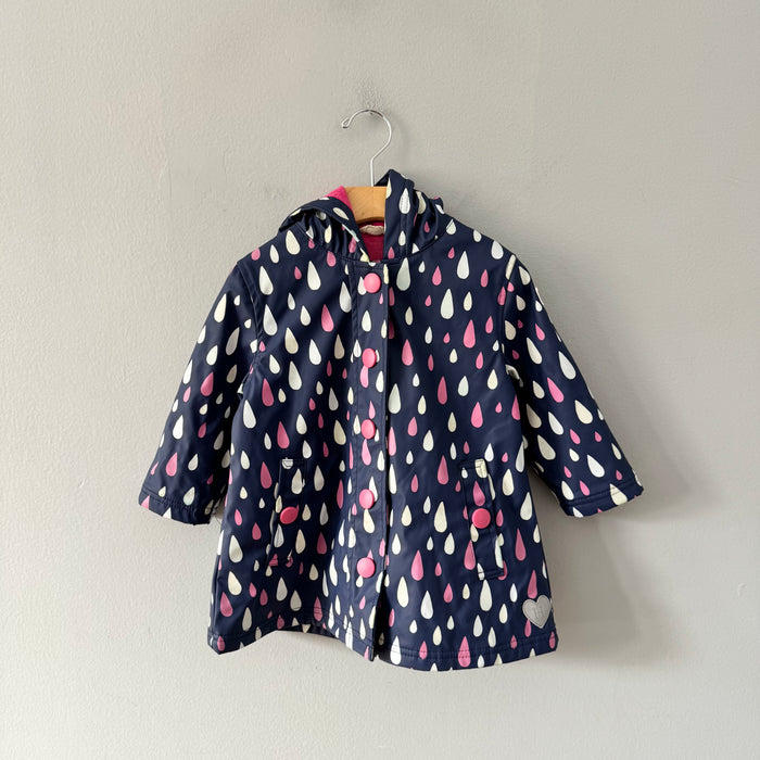 Hatley / Navy pink rain jacket / 2Y