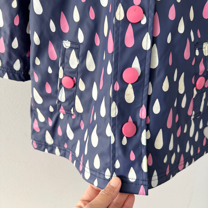 Hatley / Navy pink rain jacket / 2Y