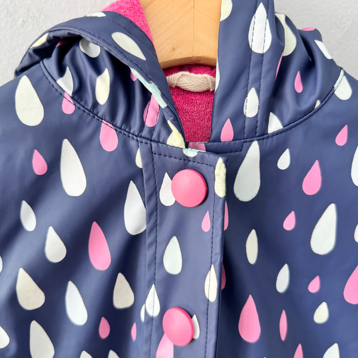Hatley / Navy pink rain jacket / 2Y