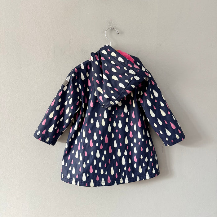 Hatley / Navy pink rain jacket / 2Y