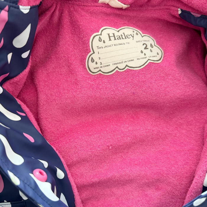 Hatley / Navy pink rain jacket / 2Y