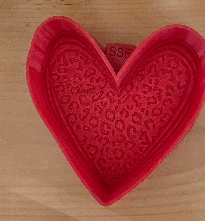 Heart Leopard Print Silicone Mold