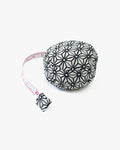 Hiro, Macaron Measure Pin Cushion, Black and White, Asanoha