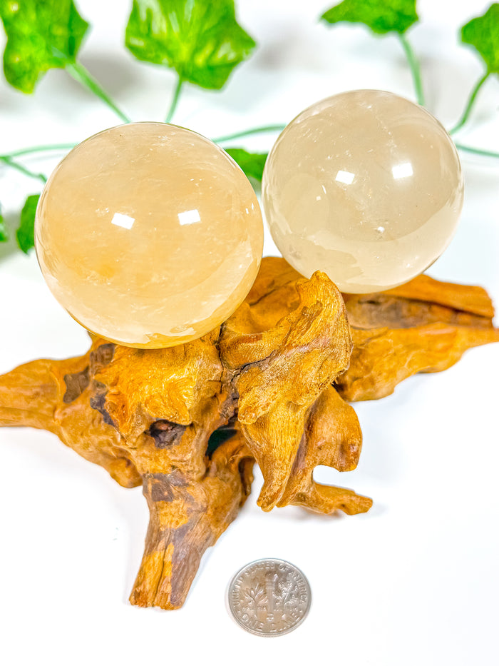 Honey Calcite Sphere
