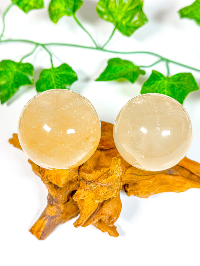 Honey Calcite Sphere