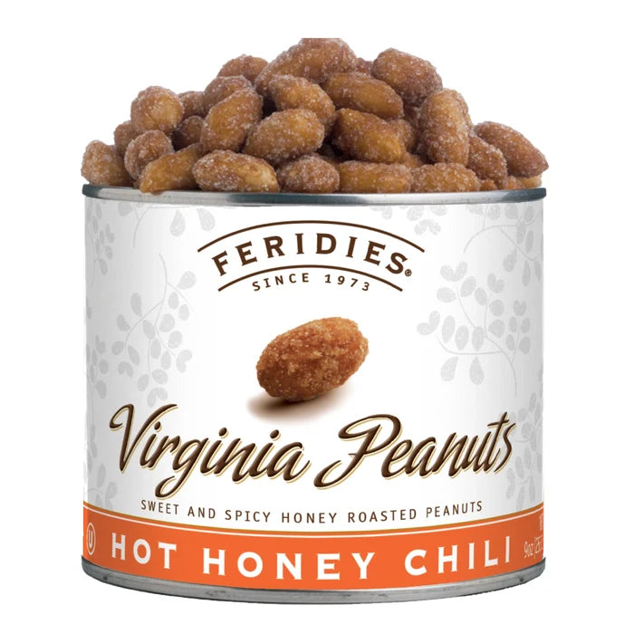 Hot Honey Chili Virginia Peanuts, 9oz Tin