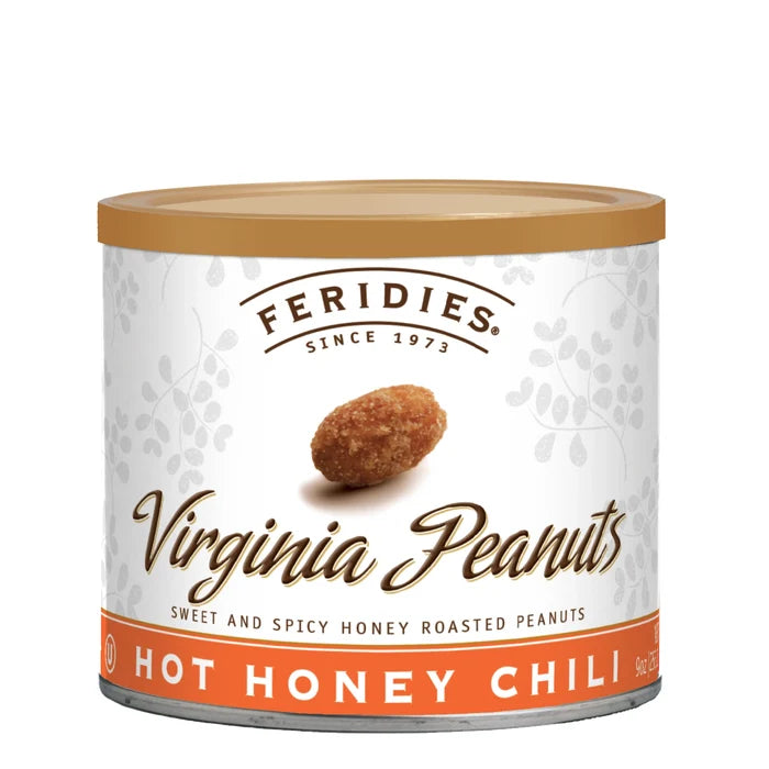 Hot Honey Chili Virginia Peanuts, 9oz Tin
