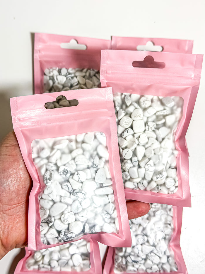 Howlite Crystal Chip Bag