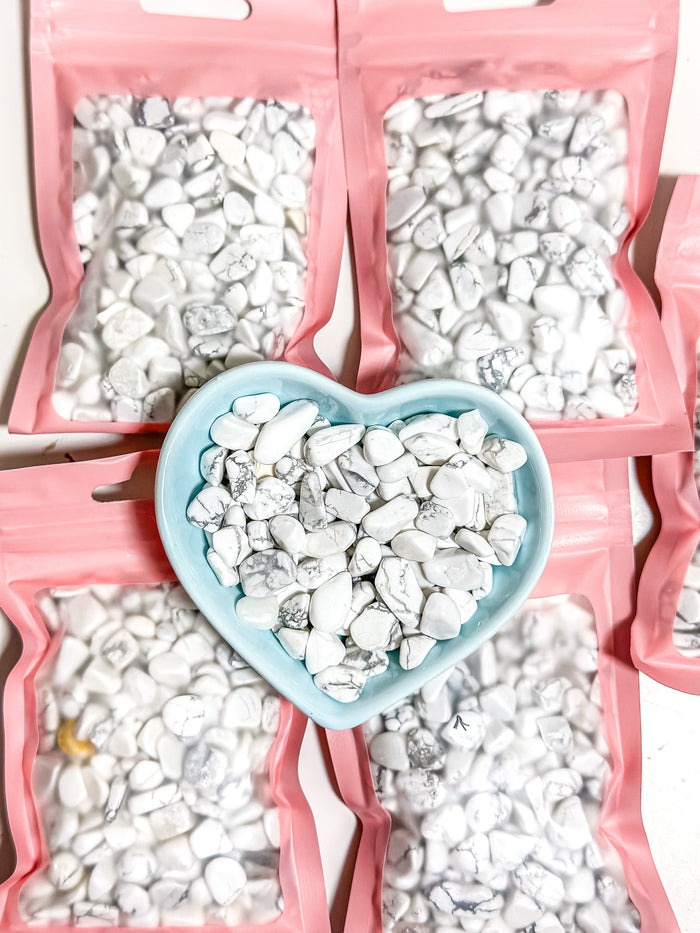 Howlite Crystal Chip Bag