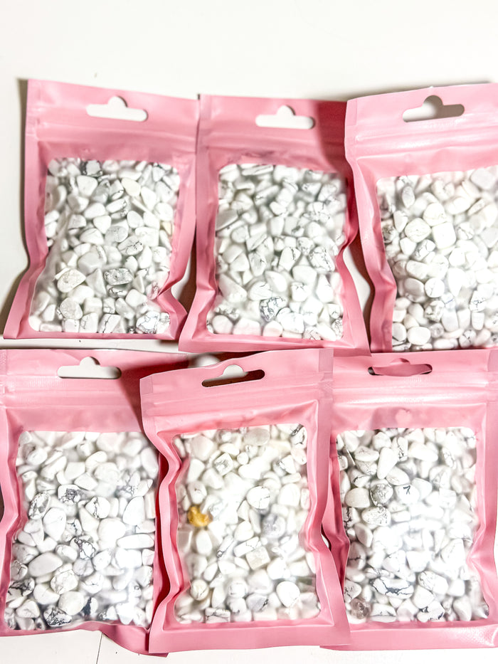 Howlite Crystal Chip Bag