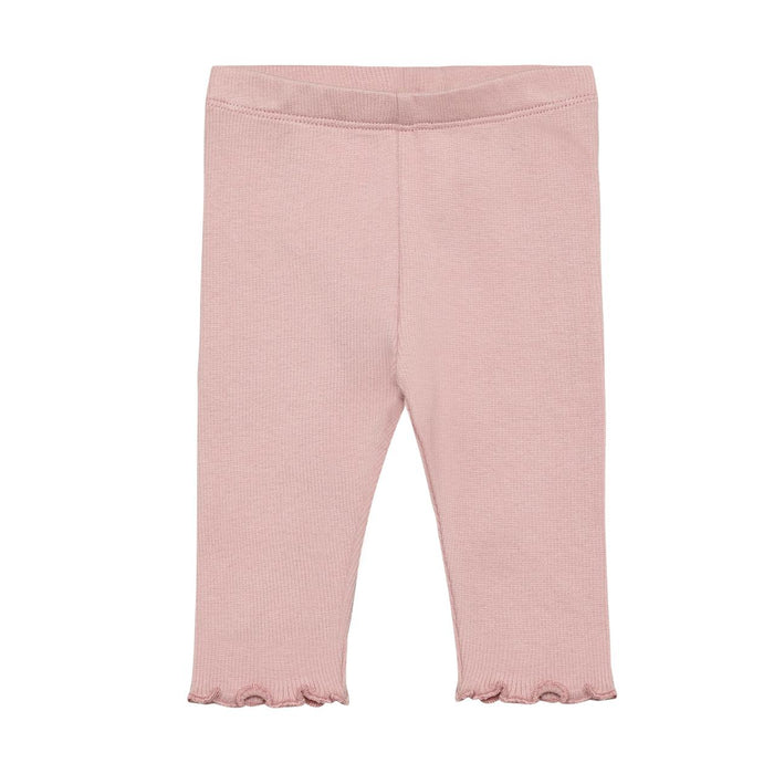 HutteliHut - Modal Ribbed Leggings - Baby Pink-Bottoms-0-3M (1M)-Posh Baby