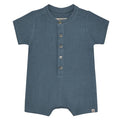 HutteliHut - Muslin Shortie Romper - Stone Blue-Footies + Rompers (Fashion)-0-3M (1M)-Posh Baby