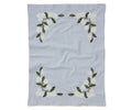 Hydrangea Embroidered Tea Towel