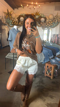 Ivory Lace Shorts