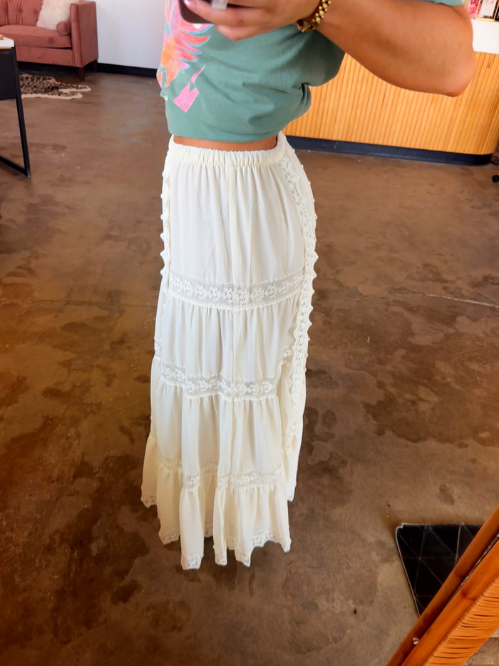 Ivory Lace Skirt