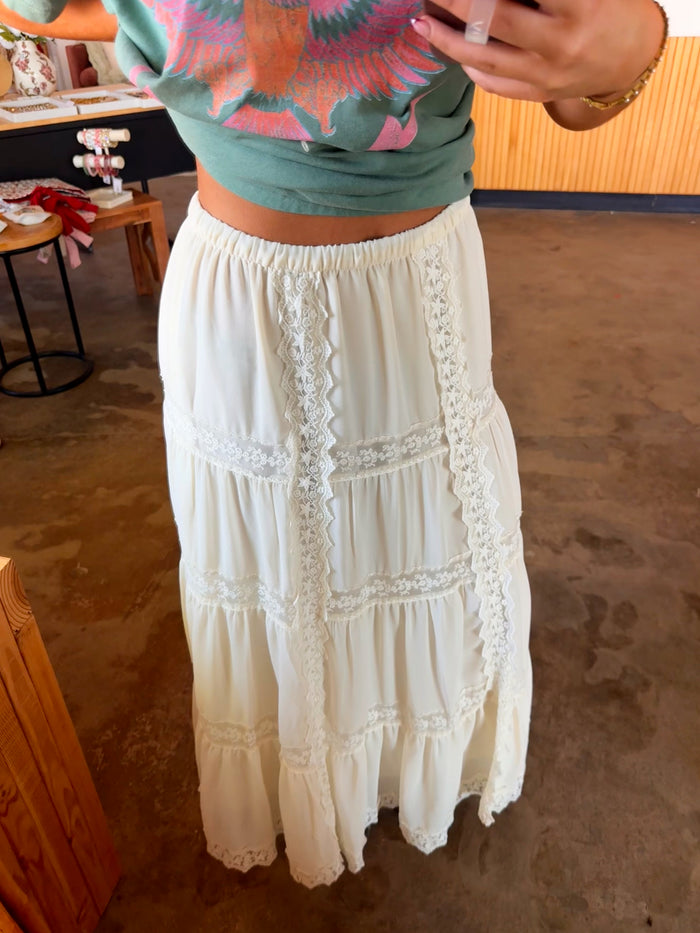 Ivory Lace Skirt