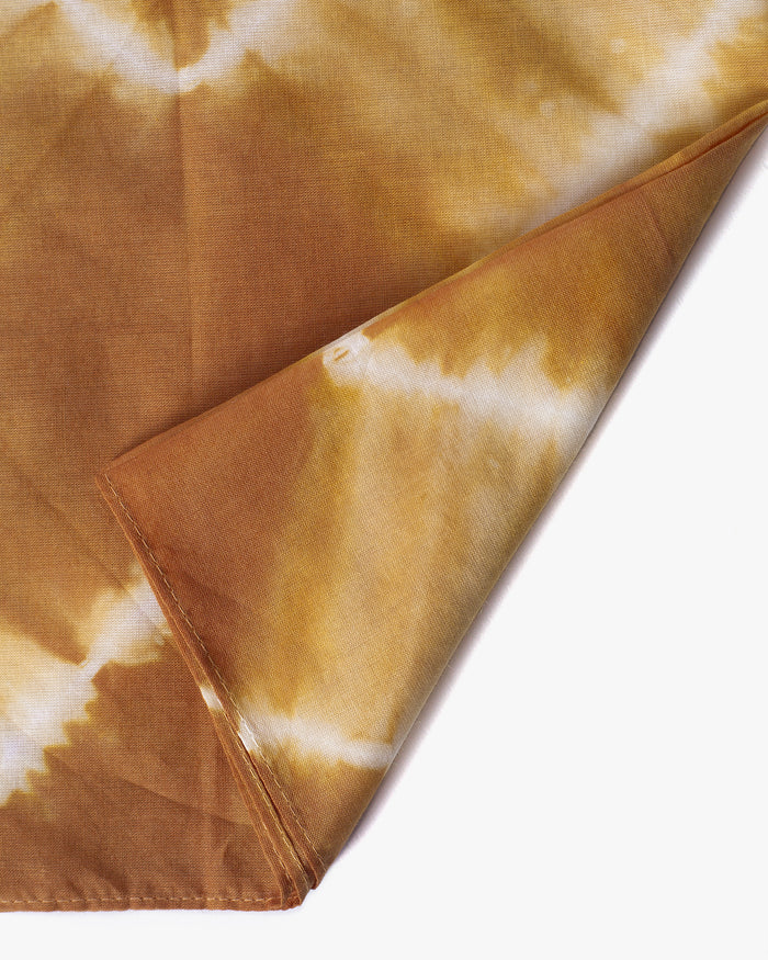 Japanese Handkerchief, Brown and White Tie Dye