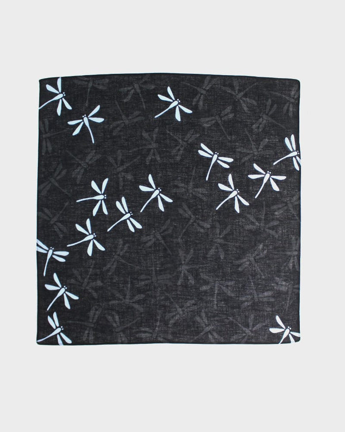 Japanese Handkerchief, Classic, Fushiito, Black, Charcoal and Light Blue Tonbo