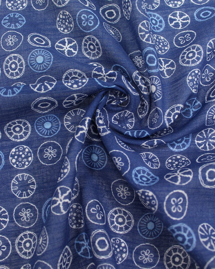 Japanese Handkerchief, Classic, Hannari, Ruri-Iro