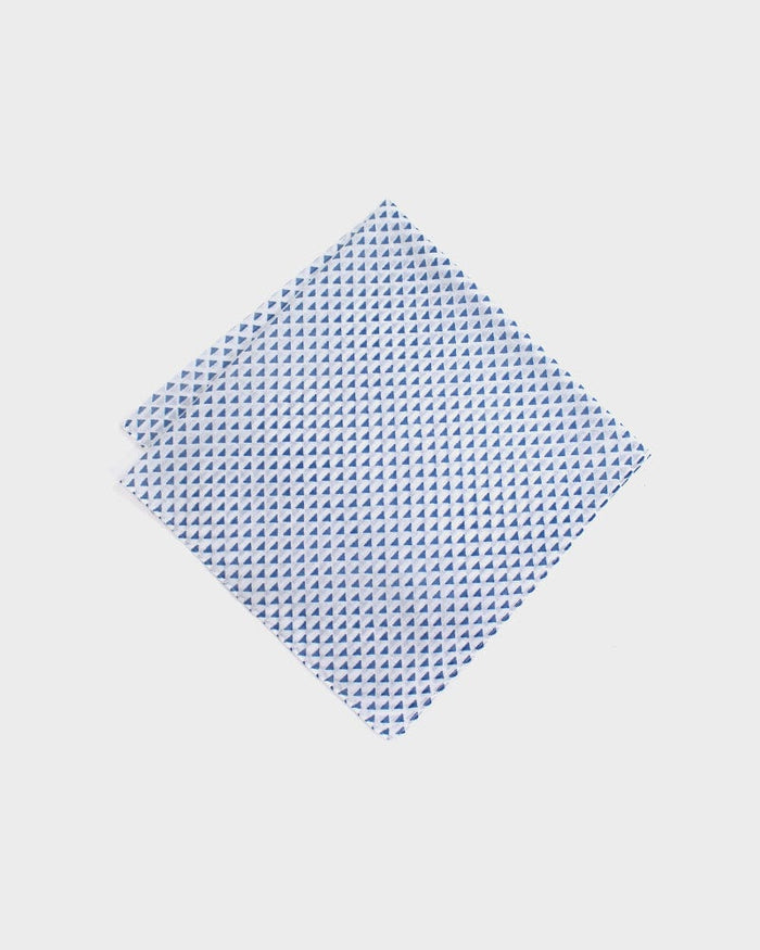 Japanese Handkerchief, Classic, Kyoto Blue, White with Blue Uroko
