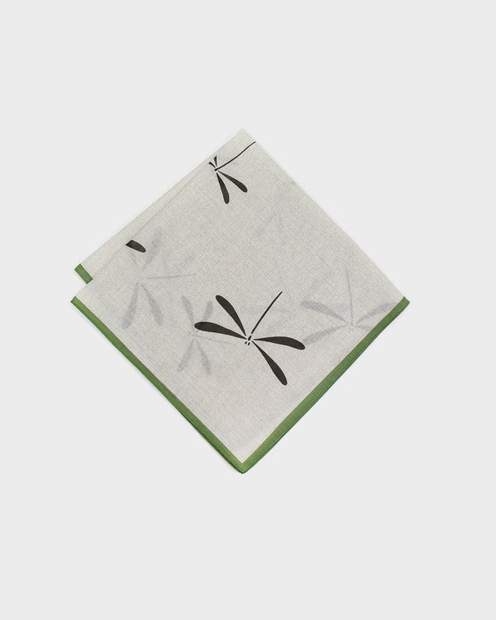 Japanese Handkerchief, Classic, Shofu, Green & Brown Tonbo