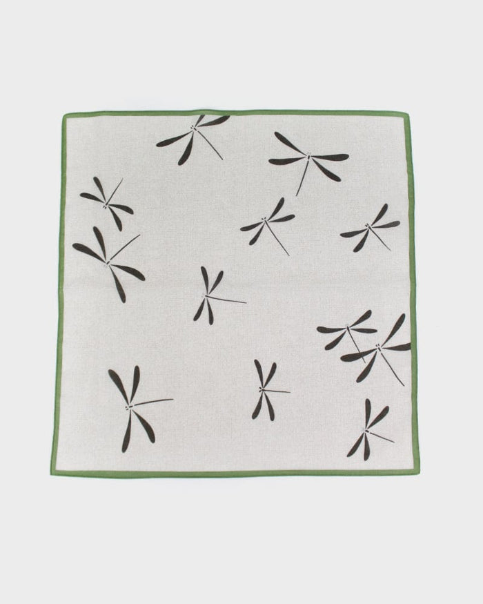 Japanese Handkerchief, Classic, Shofu, Green & Brown Tonbo