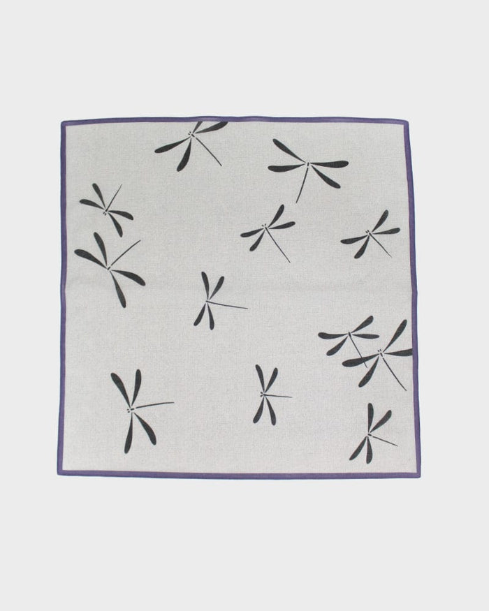 Japanese Handkerchief, Classic, Shofu, Purple & Charcoal Tonbo