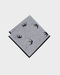 Japanese Handkerchief, Classic, Shofu, Swallow with Black Trim