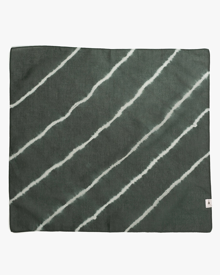 Japanese Handkerchief, Slate Blue and White Tie Dye