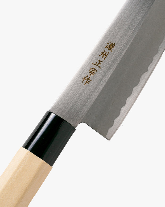 Japanese Knife, Satake Cutlery, Santoku Knife, Hagane, Steel, Natural Wood Handle 170mm