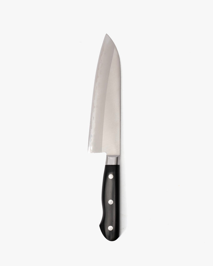 Japanese Knife, Yasuda Hamono, Santoku, Seki Kotetsu Series, Black Handle
