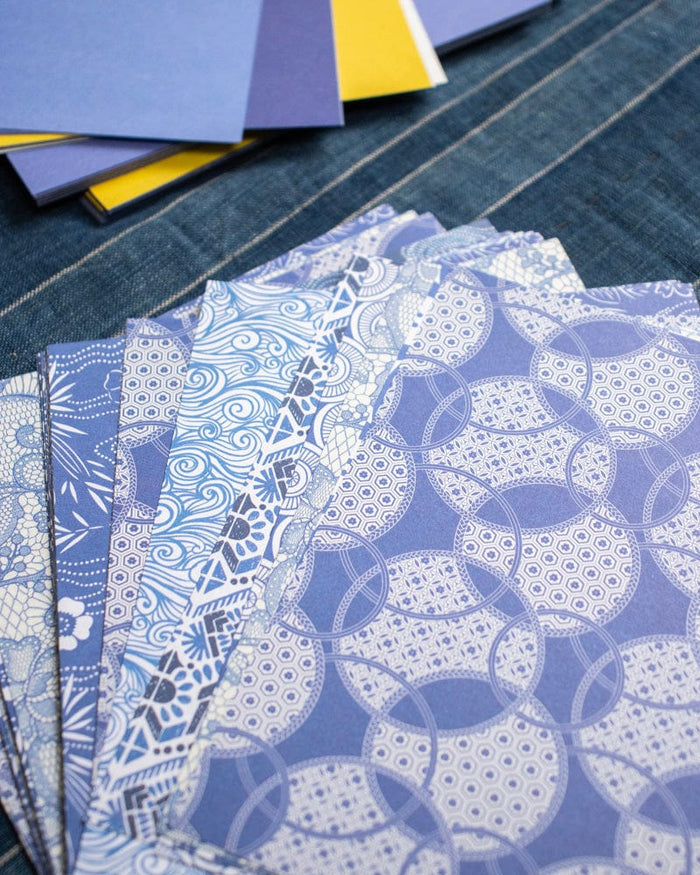 Japanese Origami Paper, Blue and White, 200 Sheets
