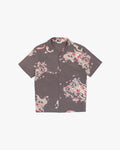 Japanese Repro Aloha Shirt, M, Chikiriya, Goldfish on Grey