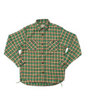 Japanese Repro Button Up Shirt, Houston, Green and Yellow Plaid- XL