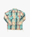 Japanese Repro Button Up Shirt, L, Houston & Inc., Blue Check Flannel