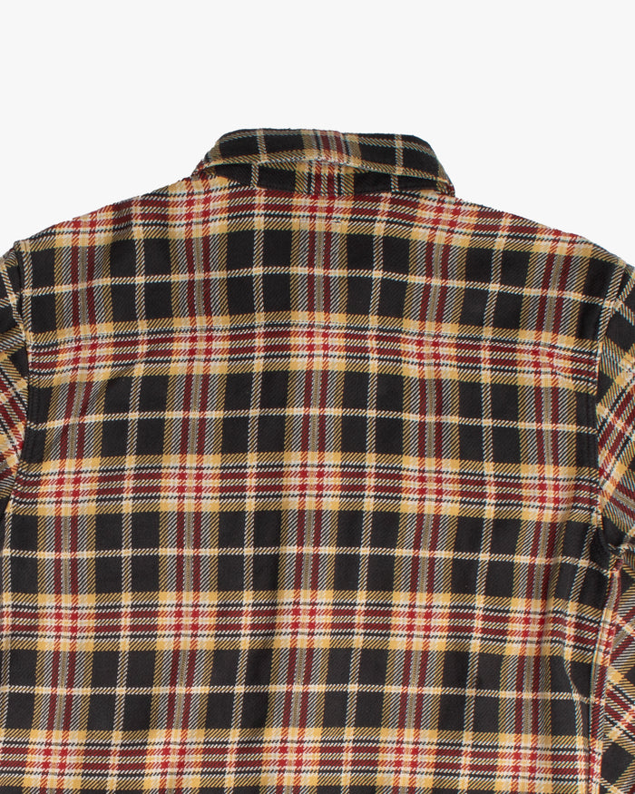Japanese Repro Button Up Shirt, S, Flathead, Yellow/Red