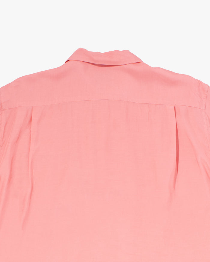 Japanese Repro Button Up Shirt, Style Eyes, Pink - L