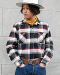 Japanese Repro Button Up Shirt, XXL, Houston & Inc., Black Check Flannel