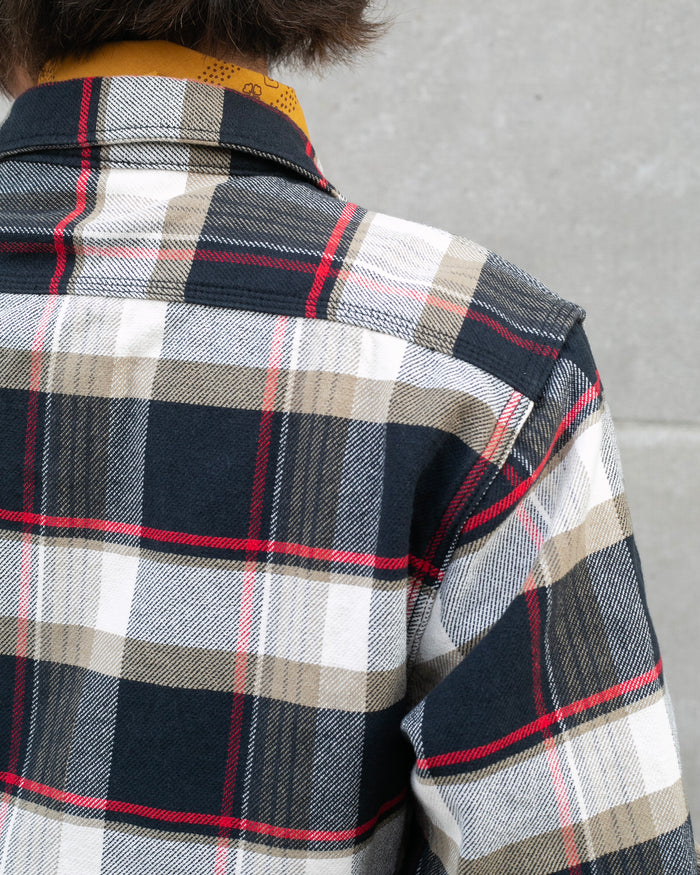 Japanese Repro Button Up Shirt, XXL, Houston & Inc., Black Check Flannel