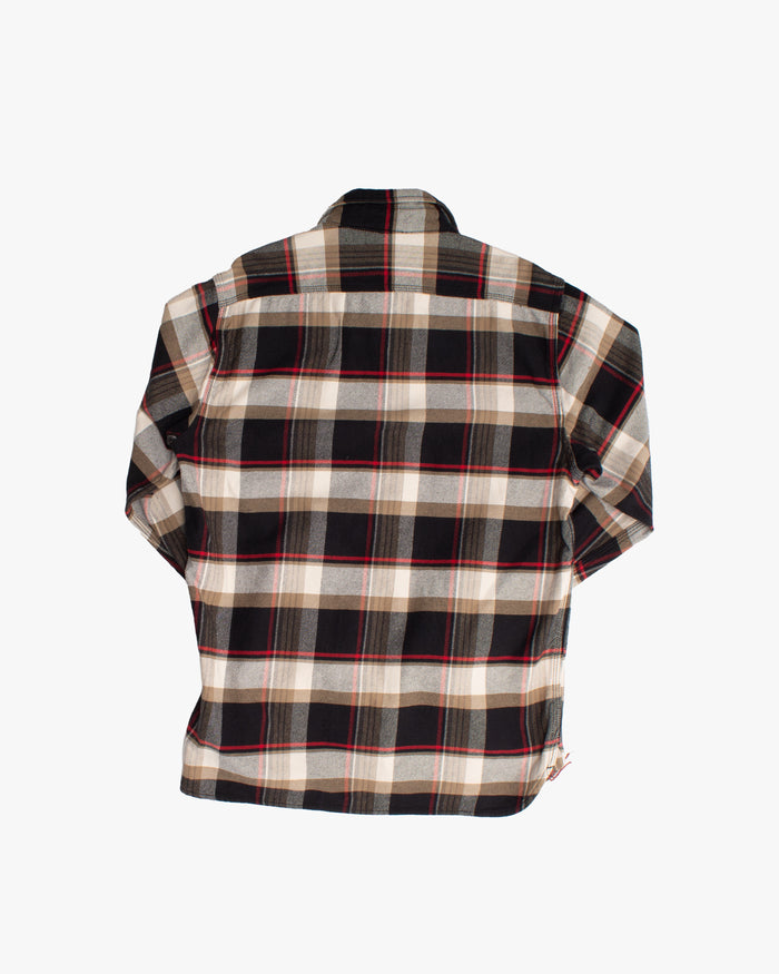 Japanese Repro Button Up Shirt, XXL, Houston & Inc., Black Check Flannel