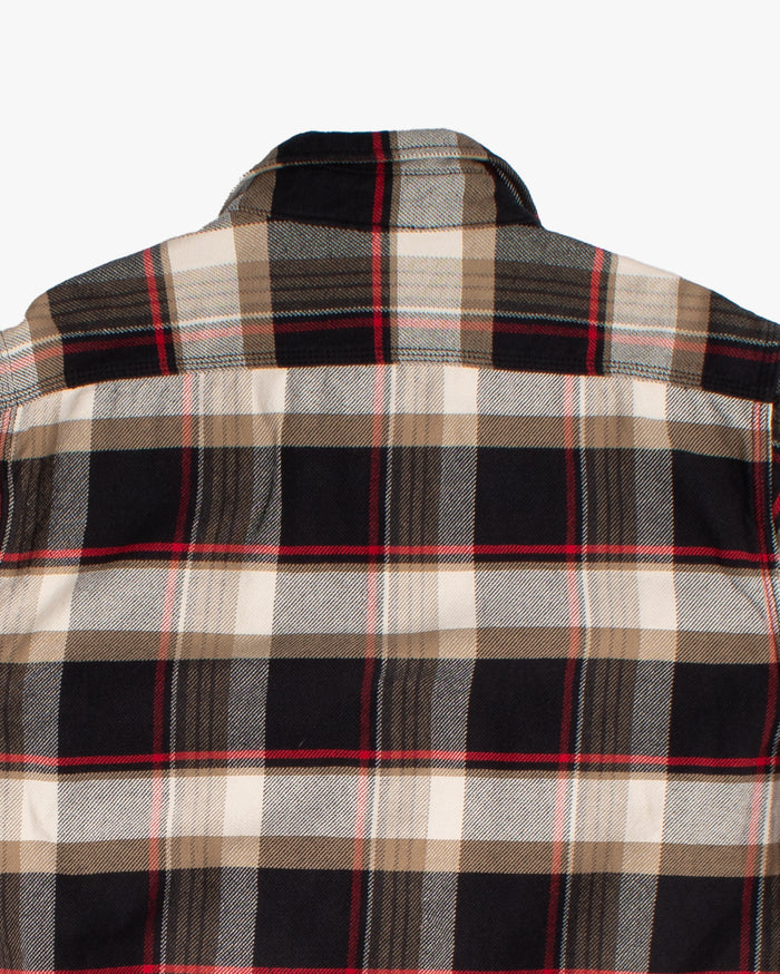 Japanese Repro Button Up Shirt, XXL, Houston & Inc., Black Check Flannel