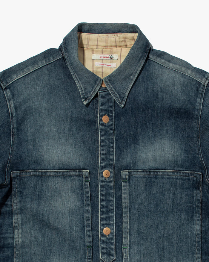Japanese Repro Chore Coat, Eternal, Blue Denim - L