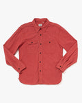 Japanese Repro Denim Button Up Shirt, Flat Head, Red - S